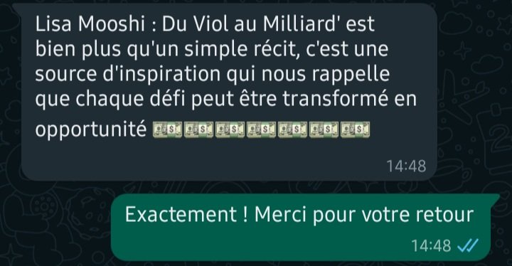 ABANDA Camille livre Lisa Mooshi : Du Viol au Milliard