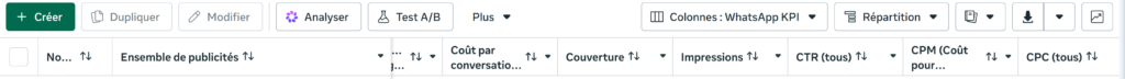 Media Buying Meta Ads : Comment J'ai Investi 2000$ pour un Client (Étude de Cas) Tableau de bord media buying Meta Ads montrant un budget publicitaire de 2000 dollars investi pour un client cosmétique